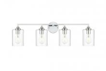  LD7315W33CH - Mayson 4 light Chrome and Clear Bath Sconce