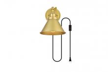  LD7329W7BRA - Blaise 1 Light Brass Plug in Wall Sconce