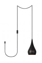  LDPG2001 - Nora 1 Light Black Plug-in Pendant