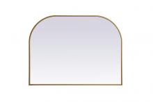  MR1B4030BRS - Metal Frame Arch Mirror 40x30 Inch in Brass