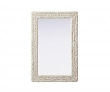  MR4A2436LN - Rectangle Cornhusk Mirror 24x36 in Linen White