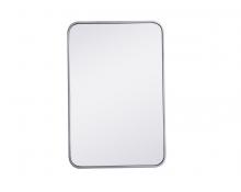  MR802030S - Soft corner metal rectangular mirror 20x30 inch in Silver