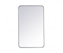  MR802236S - Soft corner metal rectangular mirror 22x36 inch in Silver