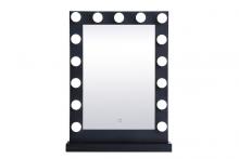 Elegant MRE32432BK - Brenda 24 inch by 32 inch plug in LED 5000K mirror in black