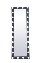 Elegant MRE32471BK - Brenda 24 inch by 71 inch plug in LED 5000K mirror in black