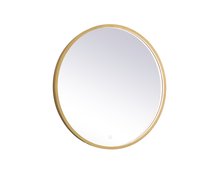  MRE6028BR - Pier 28 inch LED mirror with adjustable color temperature 3000K/4200K/6400K in brass