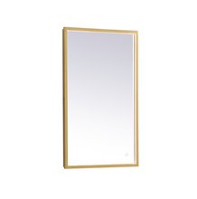 Elegant MRE6045BR - Pier 45 inch LED mirror with adjustable color temperature 3000K/4200K/6400K in brass