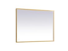  MRE63030BR - Pier 30x30 inch LED mirror with adjustable color temperature 3000K/4200K/6400K in brass