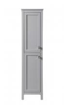  SC011665GR - 16 Inch Wide Bathroom Linen Storage Freestanding Cabinet In Grey