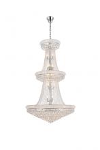  V1800G42C/RC - Primo 38 Light Chrome Chandelier Clear Royal Cut Crystal