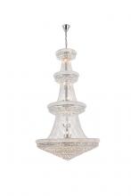  V1800G48C/RC - Primo 42 Light Chrome Chandelier Clear Royal Cut Crystal