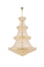  V1800G72G/RC - Primo 66 Light Gold Chandelier Clear Royal Cut Crystal