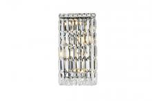  V2032W8C/RC - Maxime 4 Light Chrome Wall Sconce Clear Royal Cut Crystal