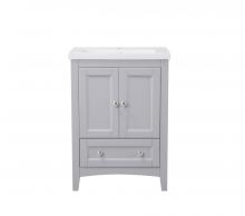  VF-2002 - 24 In. Single Bathroom Vanity Set in Medium Grey