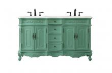  VF10160DVM - 60 Inch Double Bathroom Vanity in Vintage Mint