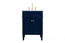  VF12524BL - 24 Inch Single Bathroom Vanity in Blue