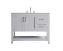  VF16042GR - 42 Inch Single Bathroom Vanity in Grey