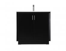  VF19636BK - 36 Inch SIngle Bathroom Vanity In Black