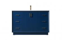  VF19654BL - 54 Inch Single Bathroom Vanity in Blue