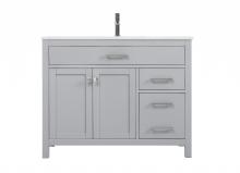  VF23342GR - 42 Inch Single Bathroom Vanity In Grey