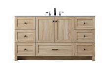  VF2860MW - 60 Inch Single Bathroom Vanity In Mango Wood