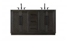  VF29060DCO - 60 inch Double Bathroom Vanity in Chocolate Oak