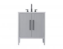  VF29630GR - 30 inch Single Bathroom Vanity in Grey