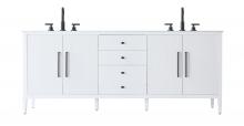  VF29684DWH - 84 inch Double Bathroom Vanity in White