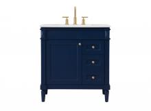  VF31832BL - 32 Inch Single Bathroom Vanity in Blue