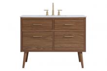  VF41042WB - 42 Inch Bathroom Vanity in Walnut Brown