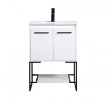  VF42024WH - 24 Inch Single Bathroom Vanity in White