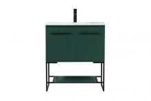  VF42530MGN - 30 Inch Single Bathroom Vanity in Green