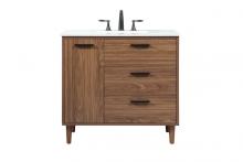  VF47036WB - 36 inch Single bathroom vanity in walnut brown