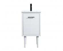  VF48018MWH - 18 Inch Single Bathroom Vanity in White