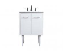  VF48024MWH - 24 Inch Single Bathroom Vanity in White