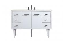  VF48048MWH - 48 Inch Single Bathroom Vanity in White