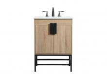  VF48824MW - 24 Inch Single Bathroom Vanity in Mango Wood