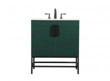  VF48830MGN - 30 Inch Single Bathroom Vanity in Green