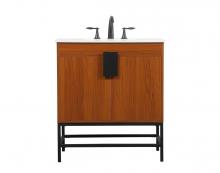  VF48830MTK - 30 Inch Single Bathroom Vanity in Teak