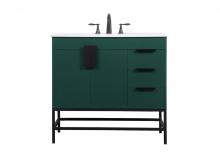  VF48836MGN - 36 Inch Single Bathroom Vanity in Green