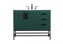  VF48842MGN - 42 Inch Single Bathroom Vanity in Green