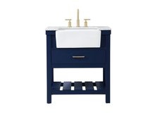  VF60130BL - 30 Inch Single Bathroom Vanity in Blue