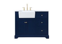  VF60242BL - 42 Inch Single Bathroom Vanity in Blue