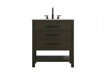  VF60530MMB - 30 inch Single Bathroom Vanity in Mocha Brown