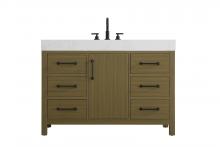  VF60648MCB - 48 inch Single Bathroom Vanity In Chestnut Brown