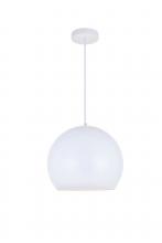  LD2405WH - Kasey 1 Light White Pendant