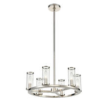  CH309006PNCG - Revolve Clear Glass/Polished Nickel 6 Lights Chandeliers