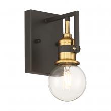  60/6971 - Intention - 1 Light Vanity - Warm Brass and Black Finish