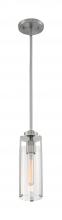  60/7140 - Marina - 1 Light Mini Pendant with Clear Glass - Brushed Nickel Finish