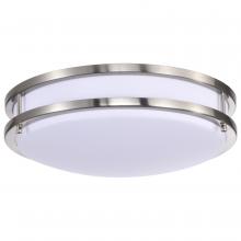  62/1636 - Glamour LED 14 inch; Flush Mount Fixture; Brushed Nickel Finish; CCT Selectable 3K/4K/5K